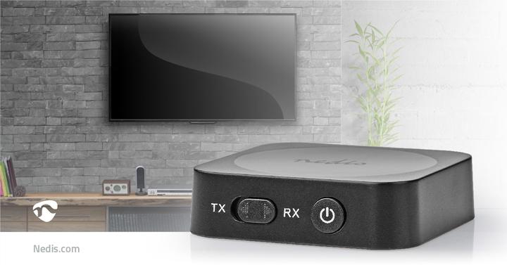 Actual product image Nedis Bluetooth Transmitter Receiver Bluetooth Transmitter Receiver Connection Input: 1x AUX Connect (Transmitter & Receiver)