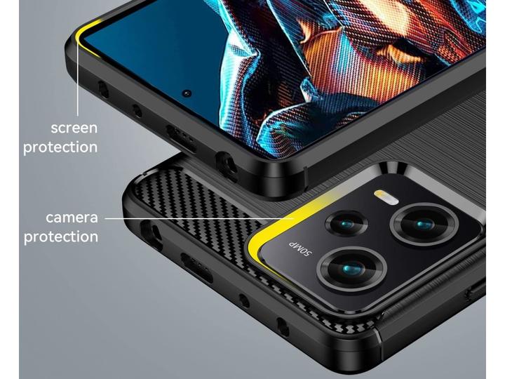 Produktbild Screenguard Xiaomi Poco X5 Pro 5G Hülle Carbon Brushed Soft TPU (Oppo Reno 5 Pro 5G)