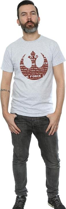 Image du produit Star Wars - T-shirt ROGUE ONE I'M ONE WITH THE FORCE ALLIANCE EMBLEM RED - Homme (XL)