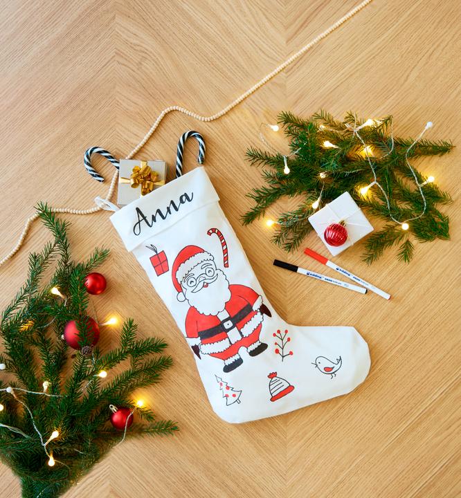 Produktbild Edding Textilmarker 4600 Nikolaus Set 4-teilig (Schwarz/Rot, 2 x)