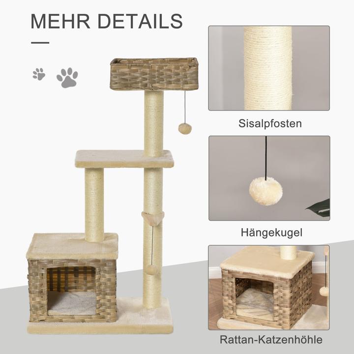 Immagine prodotto Jamb Albero per gatti (109 cm, Marrone, Beige)