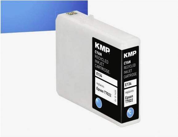 Produktbild KMP E134 Tintenpatrone kompatibel mit Epson T7022 (C)