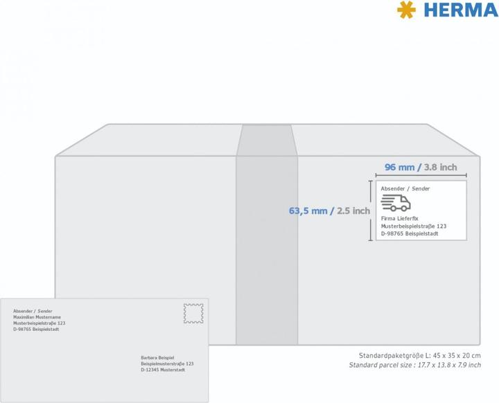Image du produit HERMA Étiquettes détachables A4