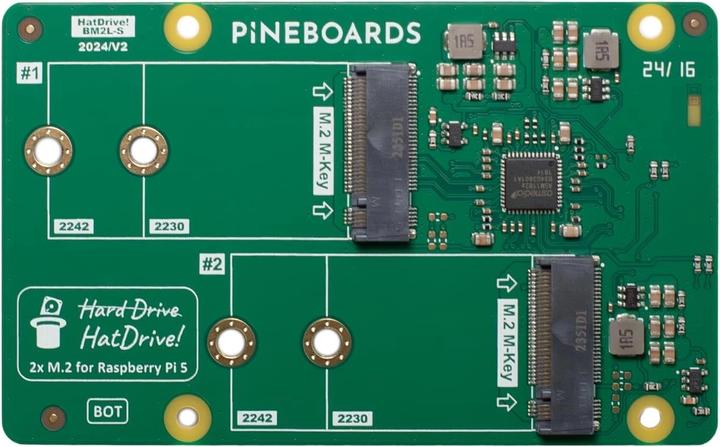Actual product image Raspberry Pi Dual NVMe Pineboards for 5