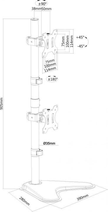 Produktbild Neomounts Tischhalterung (Tisch, 32.01")