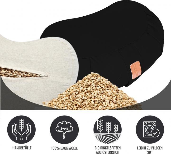 Actual product image Gorilla Sports Yoga crescent pillow