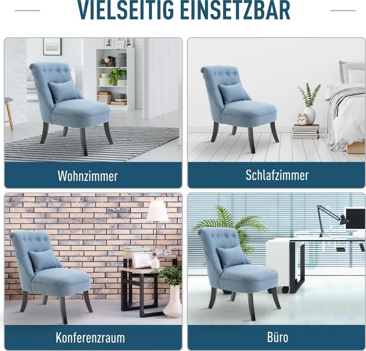Image du produit Homcom Fauteuil de relaxation avec coussin de dossier