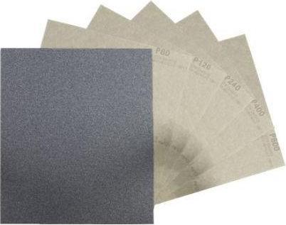 Rs Pro Papier abrasif 80, 120, 240, 400, 800 (80+), carbure de silicium, 25 pièces, 280 x 230mm (80+, 120, 240, 400, 800)