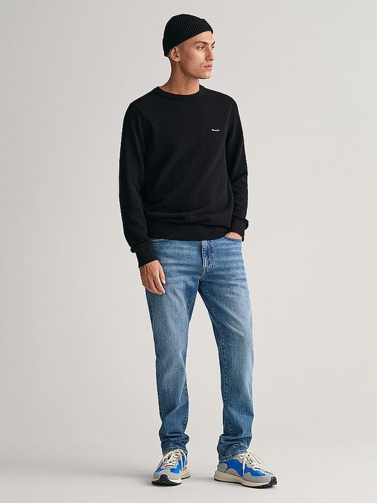 Immagine prodotto GANT Cotton Pique Pullover Crew Neck Black (S, L, 3XL)