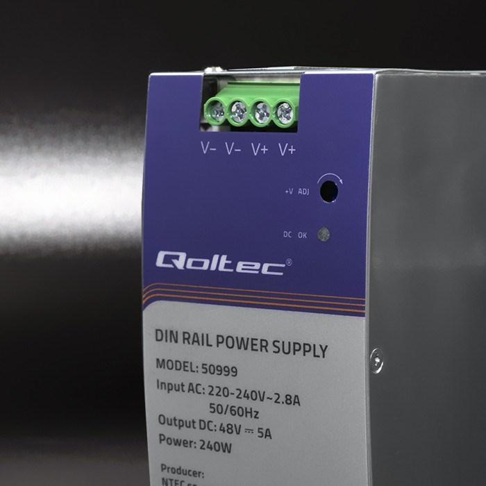 Immagine prodotto Qoltec 50999 Alimentatore per guida DIN 240W (240 W)