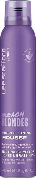 Actual product image Lee Stafford Bleach Blondes Purple Toning Mousse 200 ml (200 ml, Foaming agent)