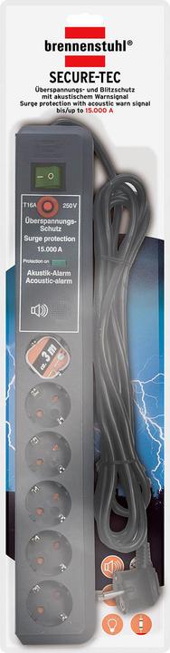 Image du produit Brennenstuhl Secure-Tec 19.5KA (6 x, PECO 7/5, 3 m)
