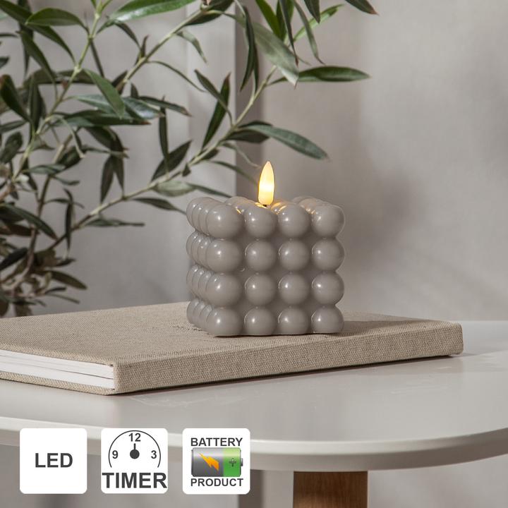 Actual product image Star Trading Bougie à bulles | Bougies LED avec fonction minuterie | Bougies LED à flamme vacillante (2 x)