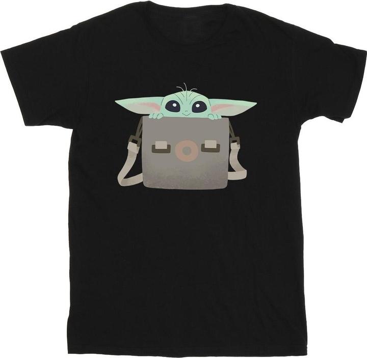 Actual product image Star Wars Mens The Mandalorian Grogu Luggage T-Shirt (L)