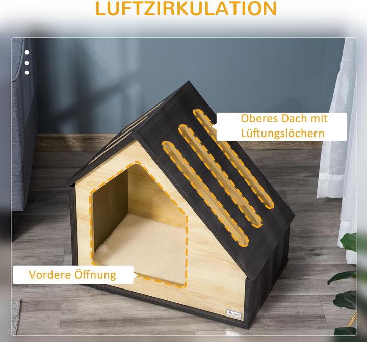 Actual product image PawHut Dog kennel with cushion (Dog house)