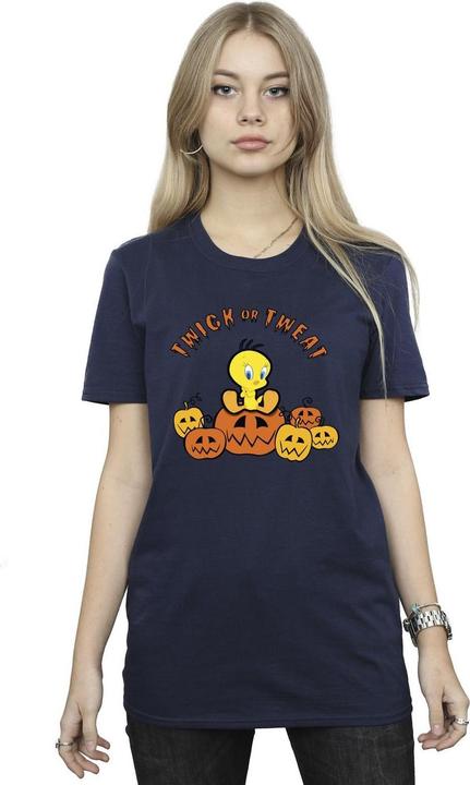 Actual product image Looney Tunes Womens/Ladies Twick Or Tweat Cotton Boyfriend T-Shirt (L)
