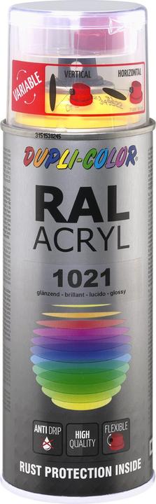 Image du produit Dupli-Color Peinture acrylique brillant RAL 1021 jaune colza (Jaune colza, 0.40 l)