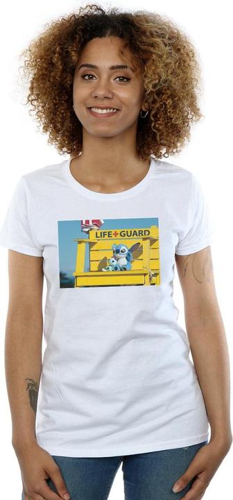 Actual product image Disney Womens/Ladies Lilo And Stitch Life Guard Cotton T-Shirt (XXL)