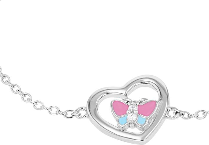 Produktbild Prinzessin Lillifee Armschmuck für Mädchen, 925 Sterling Silber, Zirkonia synth. | Schmetterling (12 cm, Silber 925)