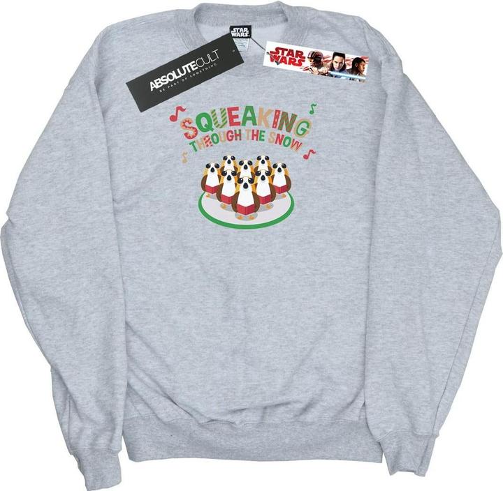 Star Wars The Last Jedi Porgs Squeaking Through The Snow Sweatshirt (XL)