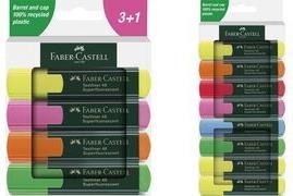 Immagine prodotto Faber-Castell Evidenziatori TL 48 bustina da 4 (Arancia, Giallo, Verde, Rosa, 5 mm, 4 x)