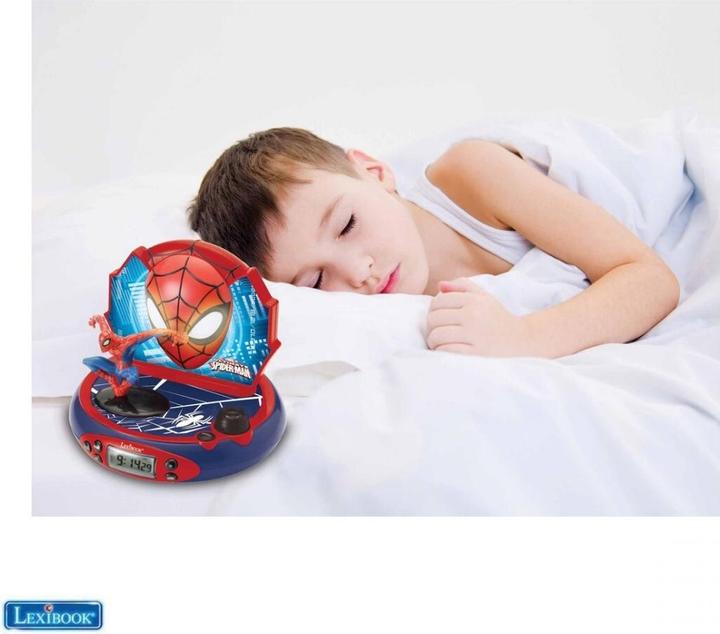 Actual product image Lexibook Projection alarm clock Spiderman
