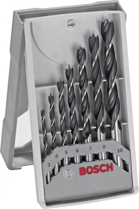 Immagine prodotto Bosch Professional Zubehör Set di trapani per legno PRO. 7 pezzi. (8 mm, 10 mm, 4 mm, 3 mm, 5 mm, 6 mm, 7 mm)