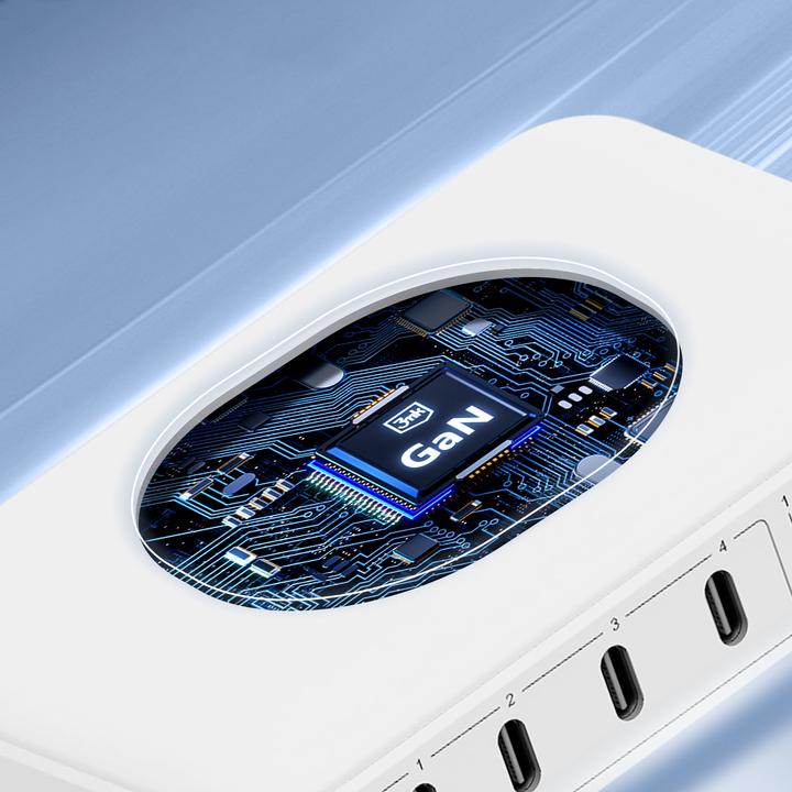 Actual product image 3MK Hyper Charger PowerMax 100W 4xUSB-C + 2xUSB-A stacja ładująca z ład. indukcyjną QC+PD (100 W)