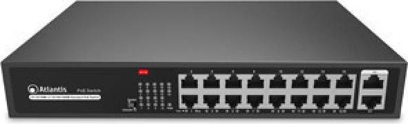 Actual product image Land NetPower G18PoE16 Unmanaged Fast Ethernet (10/100) Power over Ethernet (PoE) support
