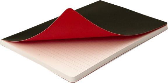 Actual product image Oxford Black n' Red A5 Soft Cover Casebound Business Journal Ruled & Numbered 144 Page Black (A5, Lined, Soft cover)