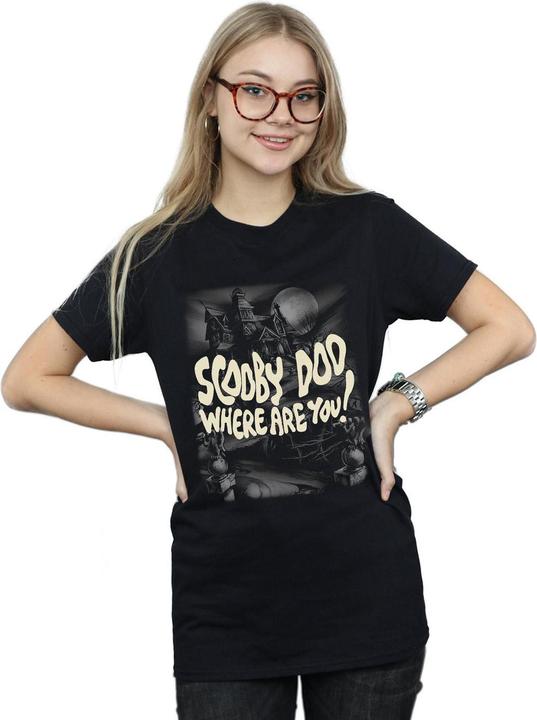 Actual product image Scooby Doo Womens/Ladies Where Are You? Cotton Boyfriend T-Shirt (L)