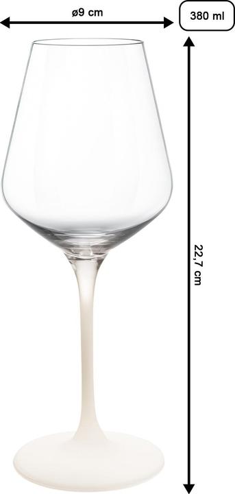 Produktbild Villeroy & Boch Weissweinglas, Set 4tlg. Manufacture Rock blanc (38 cl, 4 Gläser, Weissweingläser)