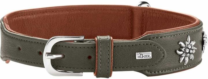Actual product image Hunter Collar Munich 55/M, cowhide, green/cognac, neck circumference (Dog, General)