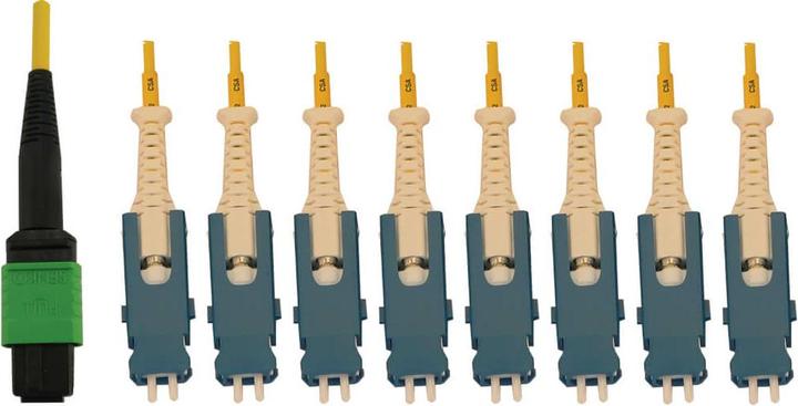Image du produit Eaton 40/100/400G monomode 9/125 OS2 Breakout Fiber Optic Cable 16F MTP/MPO-APC to 8x Du (3 m)