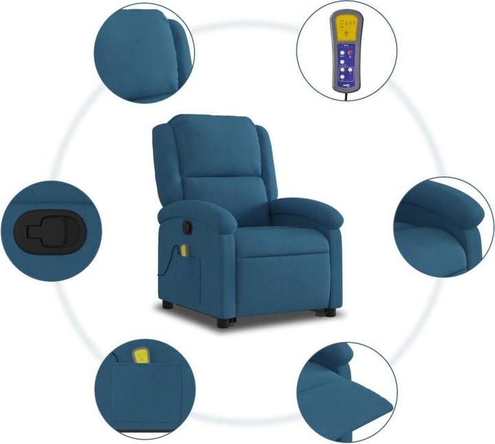 Image du produit VidaXL Fauteuil de massage releveur velours