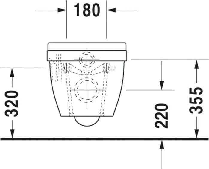 Actual product image Duravit Wall-hung WC STARCK 3 COMPACT deep, 360x485mm HygieneGlaze white
