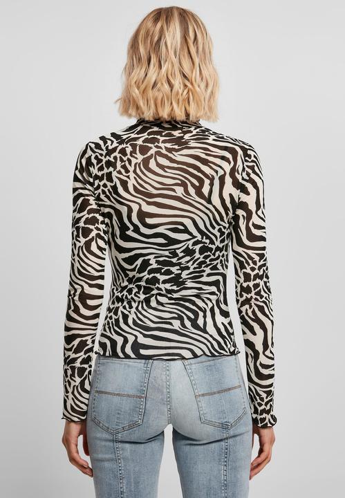 Produktbild Urban Classics Ladies AOP Mesh Turtleneck Longsleeve (XL)