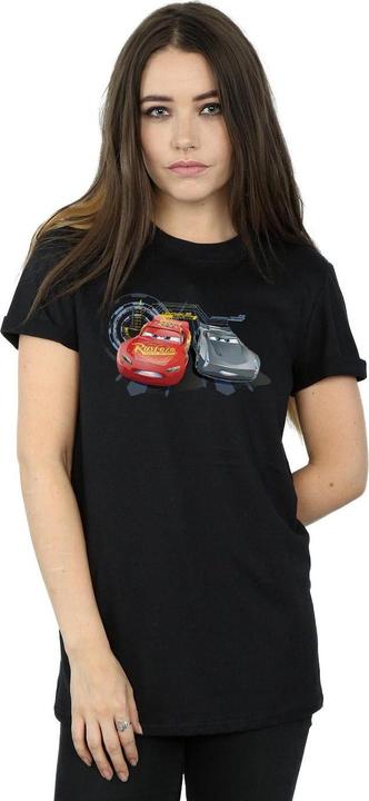 Actual product image Disney Womens/Ladies Cars Lightning Vs Storm Cotton Boyfriend T-Shirt (XXL)