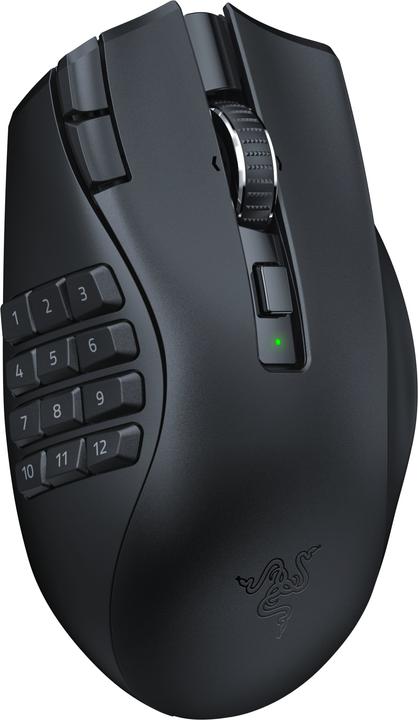 Actual product image Razer Naga V2 HyperSpeed for gaming, 2.4 GHz, Bluetooth, Wireless, Black (Wireless)