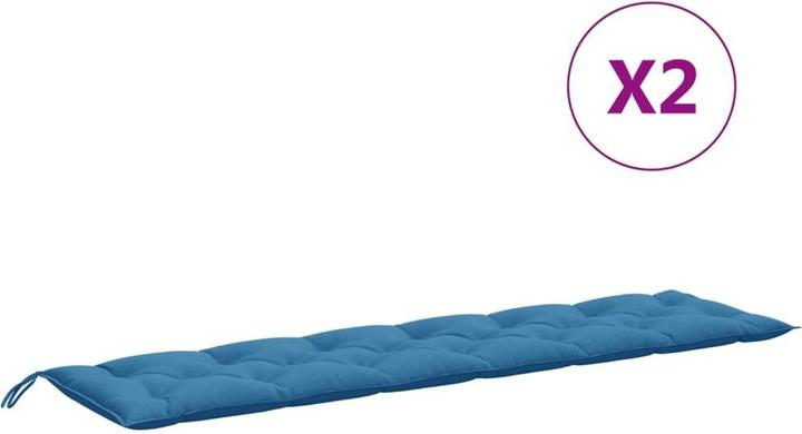 Image du produit VidaXL Coussins de banc de jardin 2 pcs. tissu (200 x 50 x 7 cm)