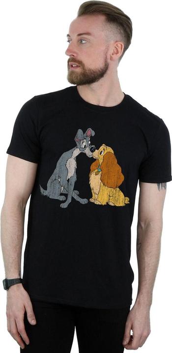 Immagine prodotto Disney Lady And The Tramp Distressed Kiss Maglietta Uomo (M)