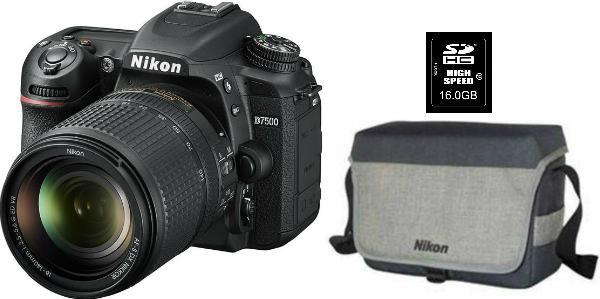 Image du produit Nikon D7500 VR, avec étui et carte mémoire de 16 Go