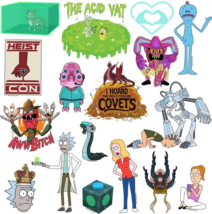 Produktbild Rick And Morty Aufkleber Deluxe 100erPack Vinyl