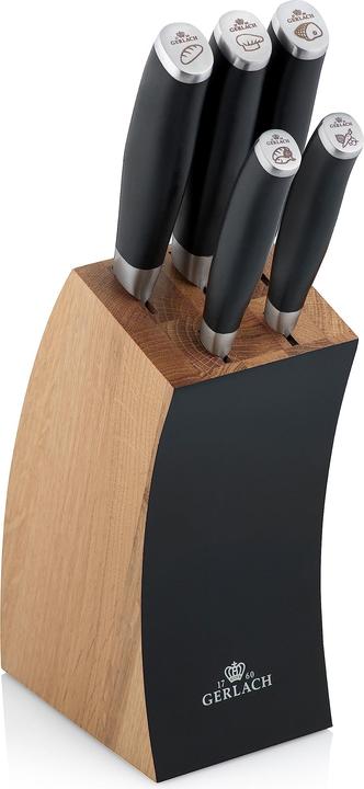 Gerlach G02-991AM-ZENB-05PU-S2S1-01 Deco Black, knife block, stainless steel