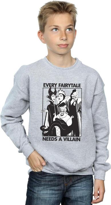 Actual product image Disney Boys Every Fairy Tale Needs A Villain Sweatshirt (152, 158)