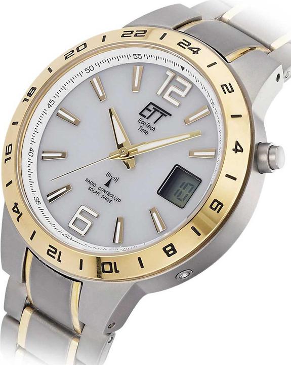 Image du produit ETT EGT-11410-40M Montre homme solaire en titane radio-pilotée (Montre radio-pilotée, Montre analogique, Montre numérique, 40 mm)