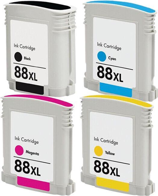 Image du produit Druckfuxx 4x DRUCKER PATRONE für HP 88XL OfficeJet Pro L7400 L7480 L7550 L7580 L