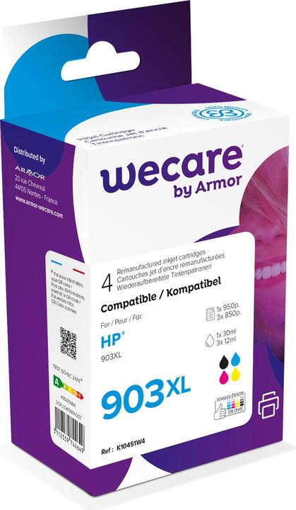 Actual product image Wecare Ink 903XL rebuilt CMYBK 3HZ51AE for HP OfficeJet 6950 30/3x12ml (CMYK)