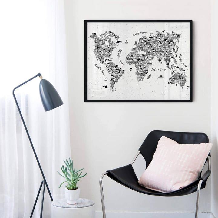 Produktbild Trenddeko Weltkarte - Around the world (50 x 40 cm)
