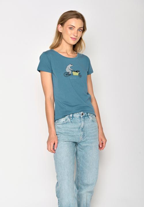 Produktbild Greenbomb Women's Bike Cargo Raccoon Loves T-Shirt (XL)